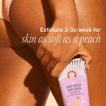 KP Bump Eraser Body Scrub in PEACH | America'S #1 Specialty Body Scrub | Keratosis Pilaris Exfoliator with 10% Ahas (Glycolic and Lactic Acids) to Smooth Skin