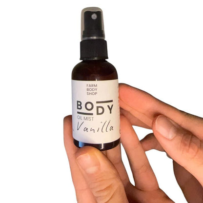Farm Body Shop Vanilla Body Oil Mist Massage Spray. Silky, Lightweight Blend for Nourishing, Hydrating, and Warm Vanilla Sugar Scent Body Oil USA Made in America #Shopsmall #Gift #Skin #Bodyoil