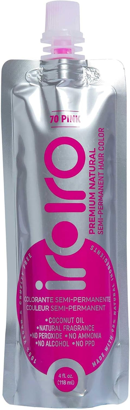 Premium Natural Semi-Permanent Hair Color 70 Pink (4Oz)