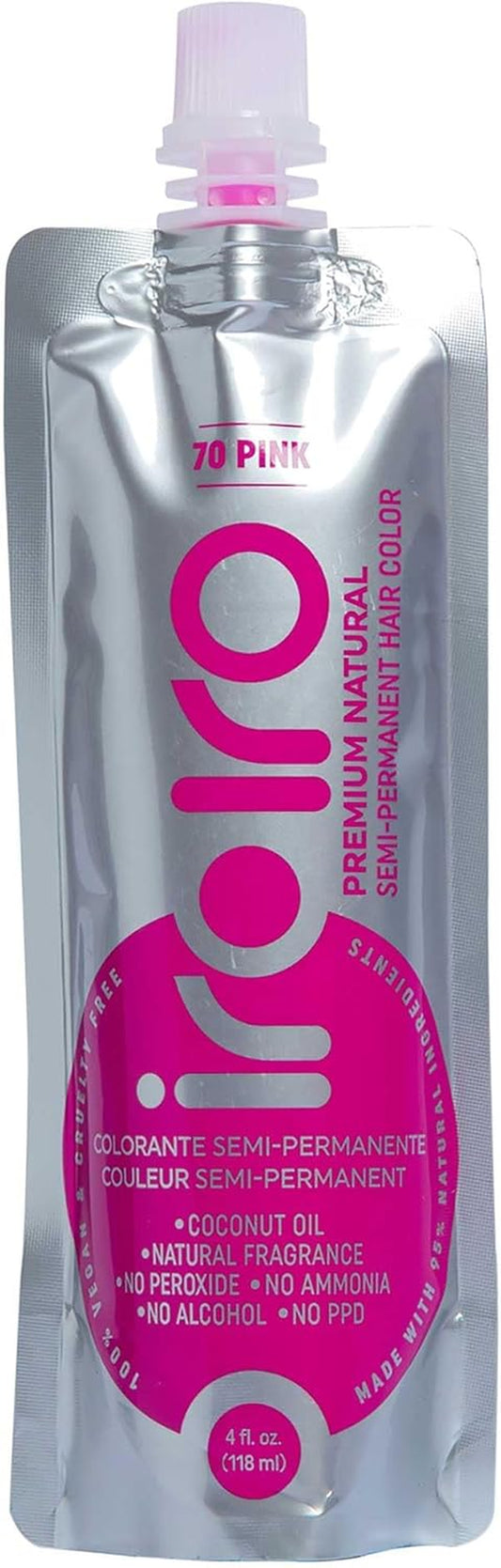 Premium Natural Semi-Permanent Hair Color 70 Pink (4Oz)