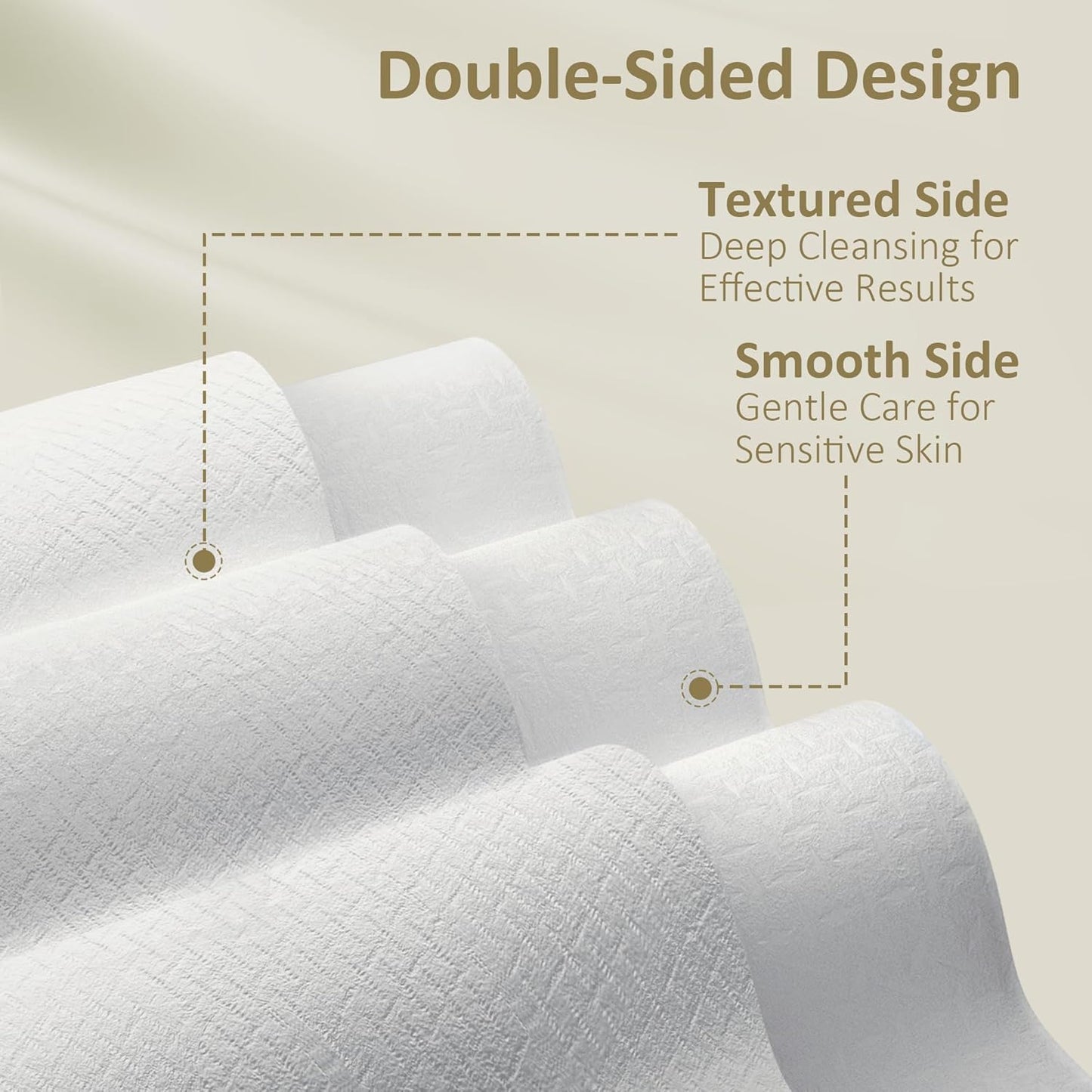 Face Towels, Disposable Biodegradable Facial Towels for Sensitive Skin, Lint- Free Face Wipes for Washing Face, Skincare and Makeup Remover, Dry Wipes, 10"×12" Extra Large, 25 Count