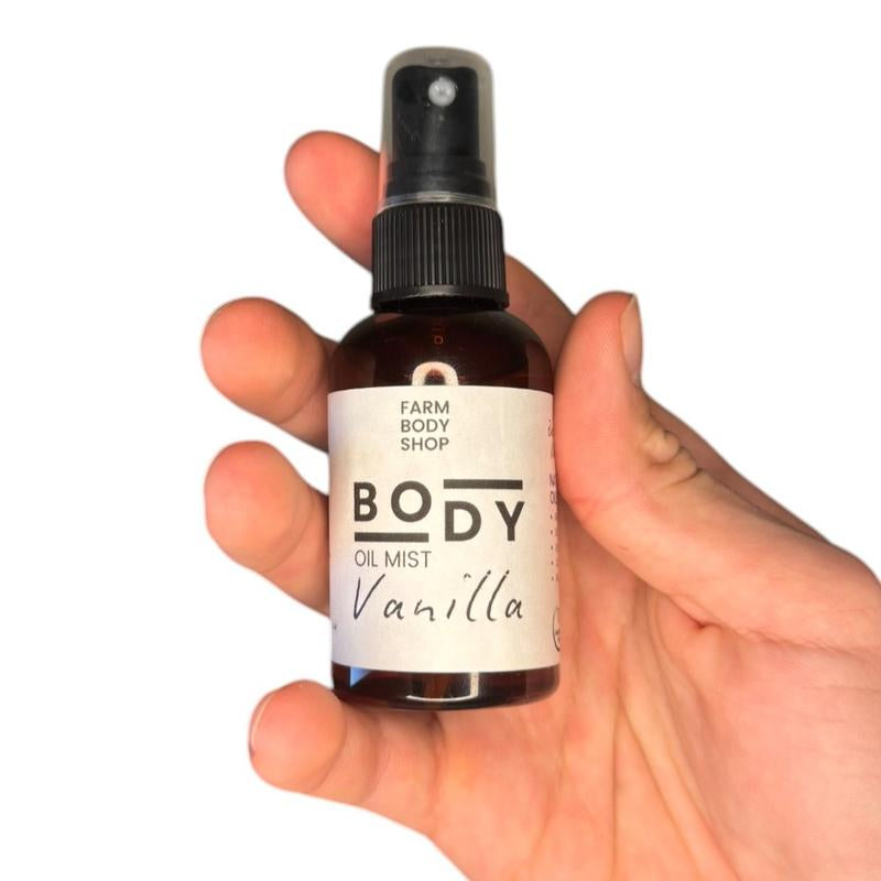 Farm Body Shop Vanilla Body Oil Mist Massage Spray. Silky, Lightweight Blend for Nourishing, Hydrating, and Warm Vanilla Sugar Scent Body Oil USA Made in America #Shopsmall #Gift #Skin #Bodyoil