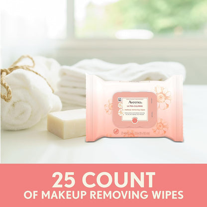 Ultra Calming Makeup Removing Wipes, 25 Count