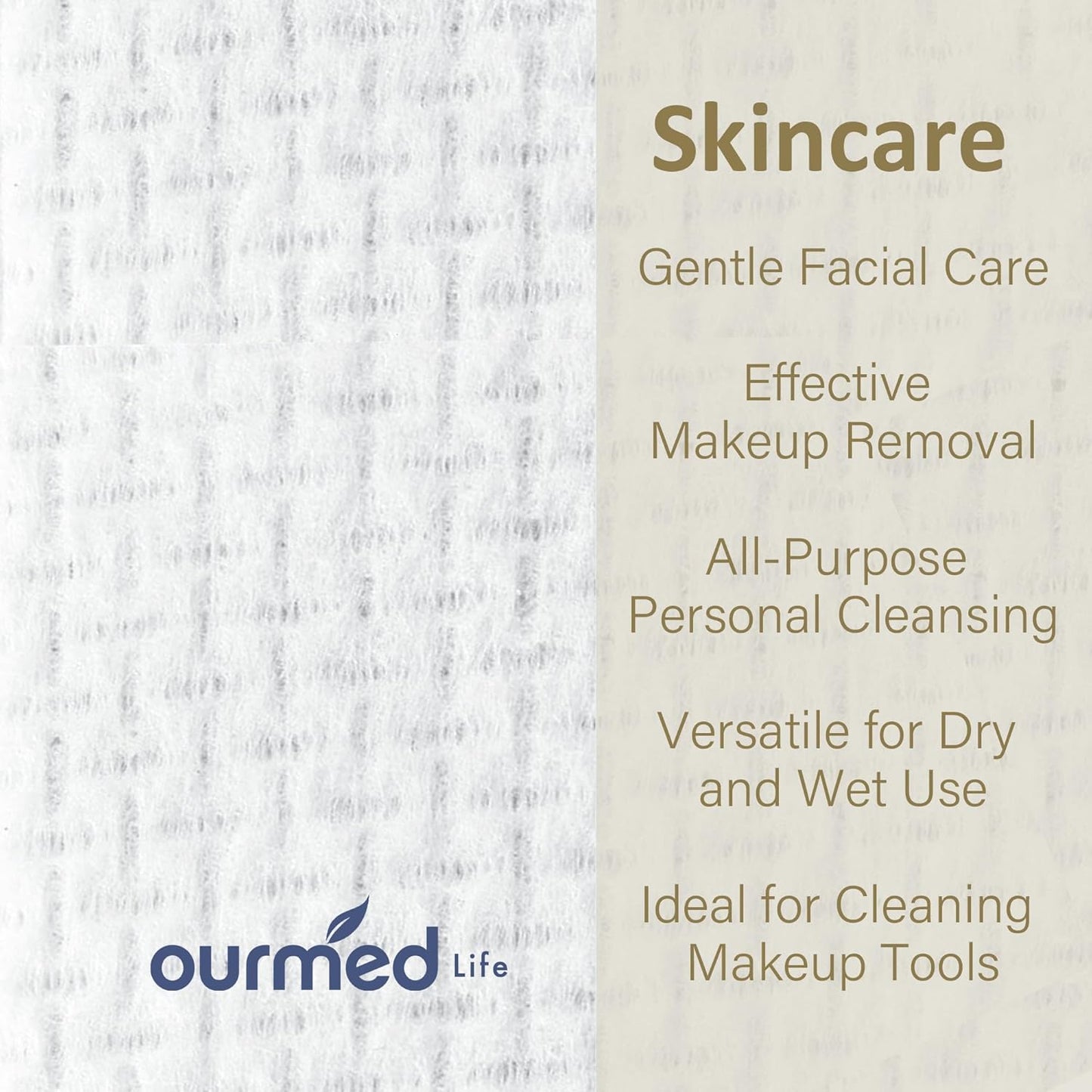Face Towels, Disposable Biodegradable Facial Towels for Sensitive Skin, Lint- Free Face Wipes for Washing Face, Skincare and Makeup Remover, Dry Wipes, 10"×12" Extra Large, 25 Count