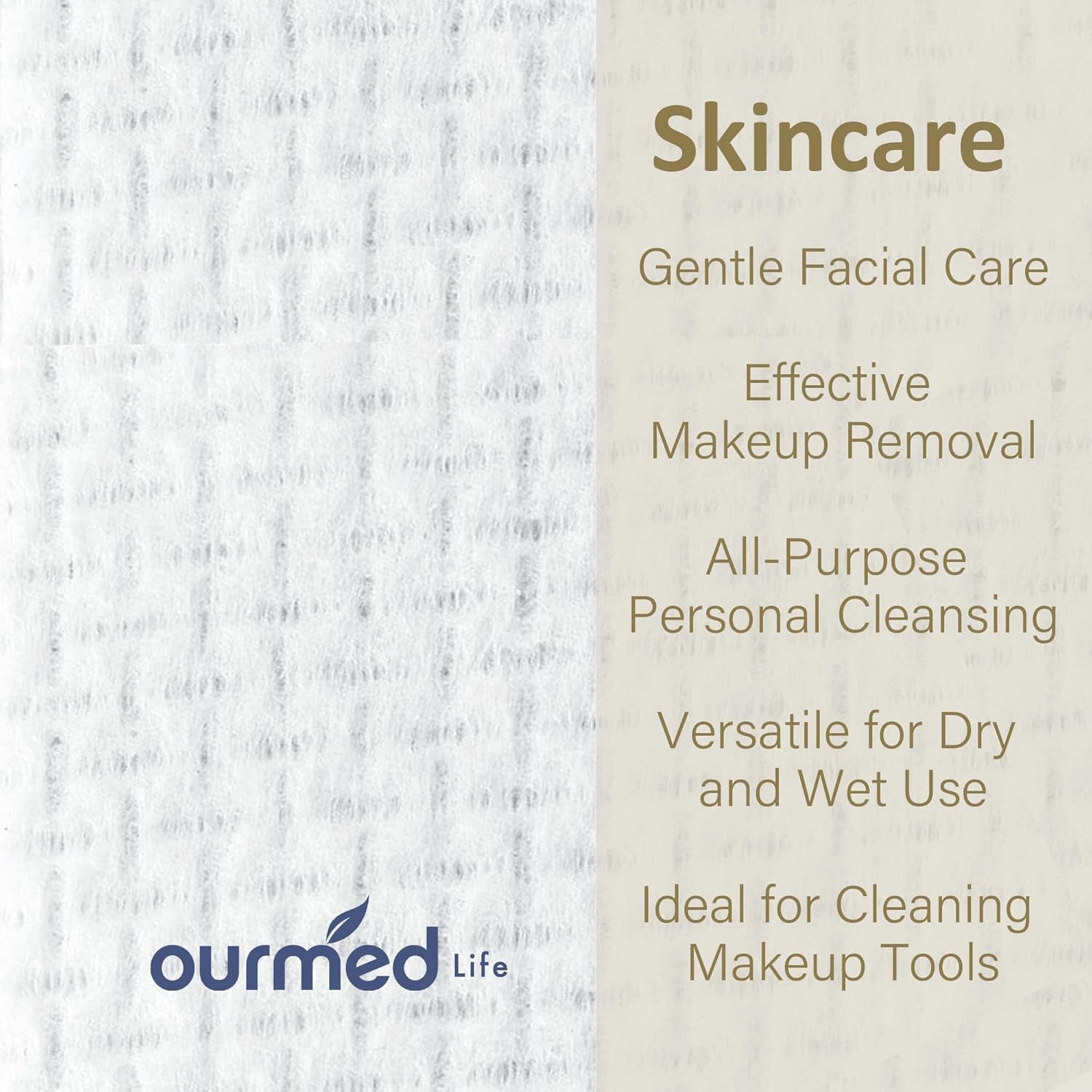 Face Towels, Disposable Biodegradable Facial Towels for Sensitive Skin, Lint- Free Face Wipes for Washing Face, Skincare and Makeup Remover, Dry Wipes, 10"×12" Extra Large, 25 Count