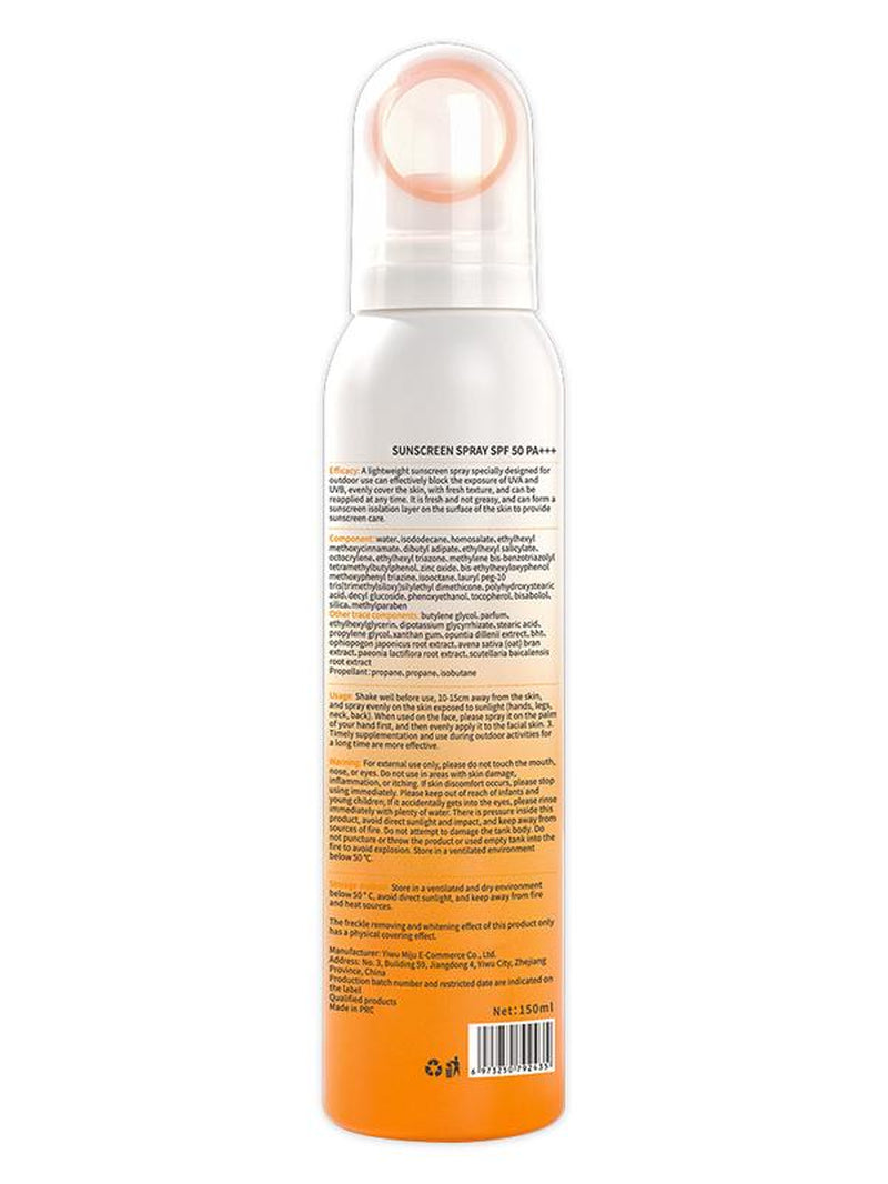 Secret Dig Sunscreen Spray SPF 50 PA+++ Small Aperture Mist for Even Coverage Lightweight & Breathable High UV Protection Prevents Sunburn Skin Care
