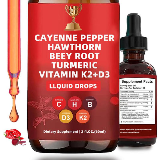 Upgraded Cayenne Pepper, Cayenne Pepper Drops, Cayenne Pepper Extract, Cayenne Pepper Supplements, Aeluro Cayenne Drops, 60Ml Cayenne Pepper Drops, Aeluro Cayenne Pepper Drops, Cayenne Pepper Liquid Drops