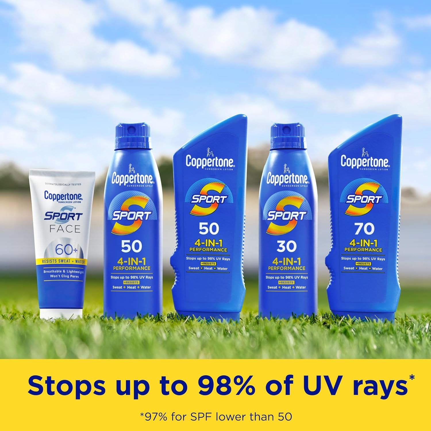 SPORT Continuous Sunscreen Spray Broad Spectrum SPF 50 Multipack (5.5 Ounce Bottle, Pack of 3) (Packaging May Vary)